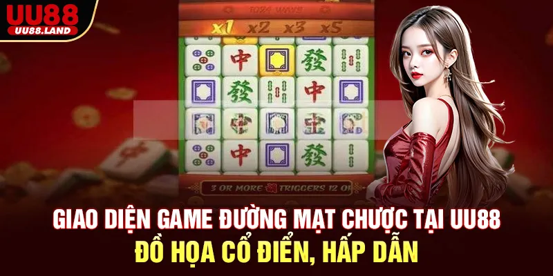 Giao diện game Đường Mạt Chược tại UU88 – Đồ họa cổ điển, hấp dẫn