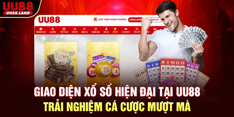 Giao diện xổ số hiện đại tại UU88 – Trải nghiệm cá cược mượt mà
